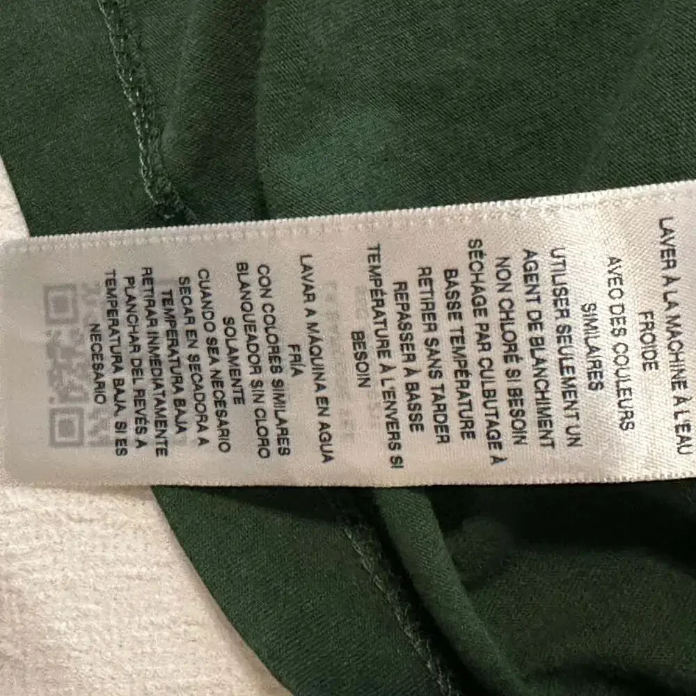 True Religion Men's Long Sleeve Barcode Tee Southbay Steel Green Small